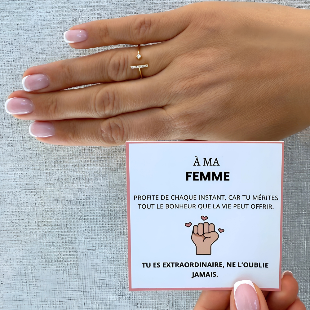 An meine Frau – Girl Power Ring | Verstellbar