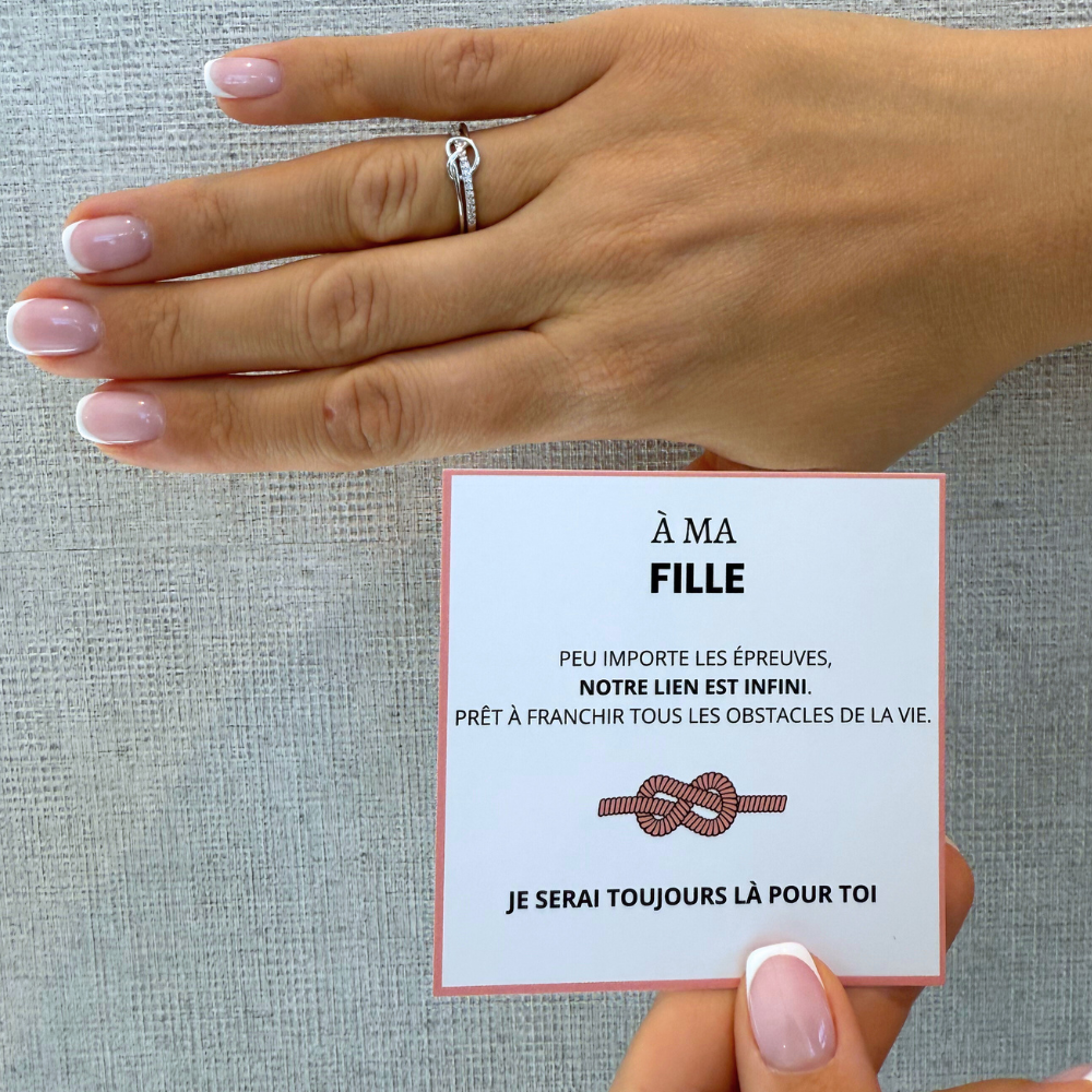 An meine Tochter – Unendlichkeitsknoten-Ring | Verstellbar