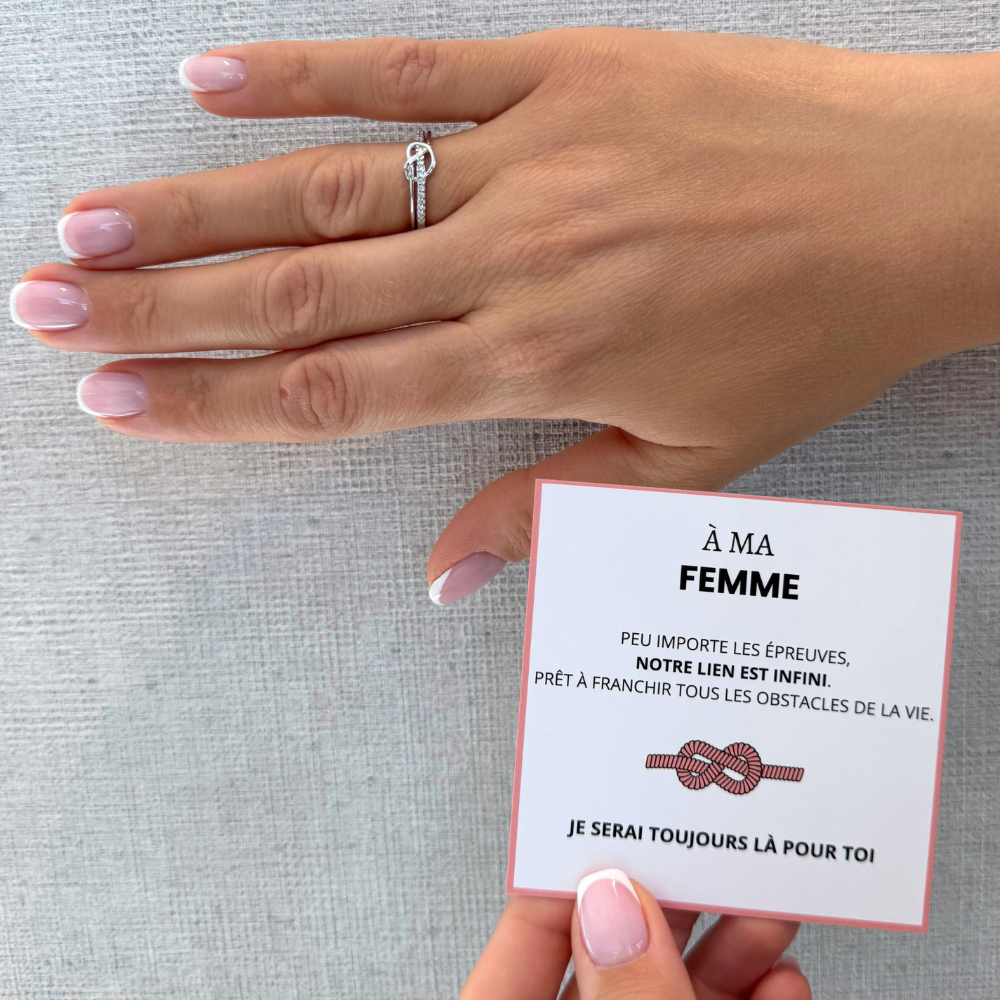 An meine Frau – Unendlichkeitsknoten-Ring | Verstellbar
