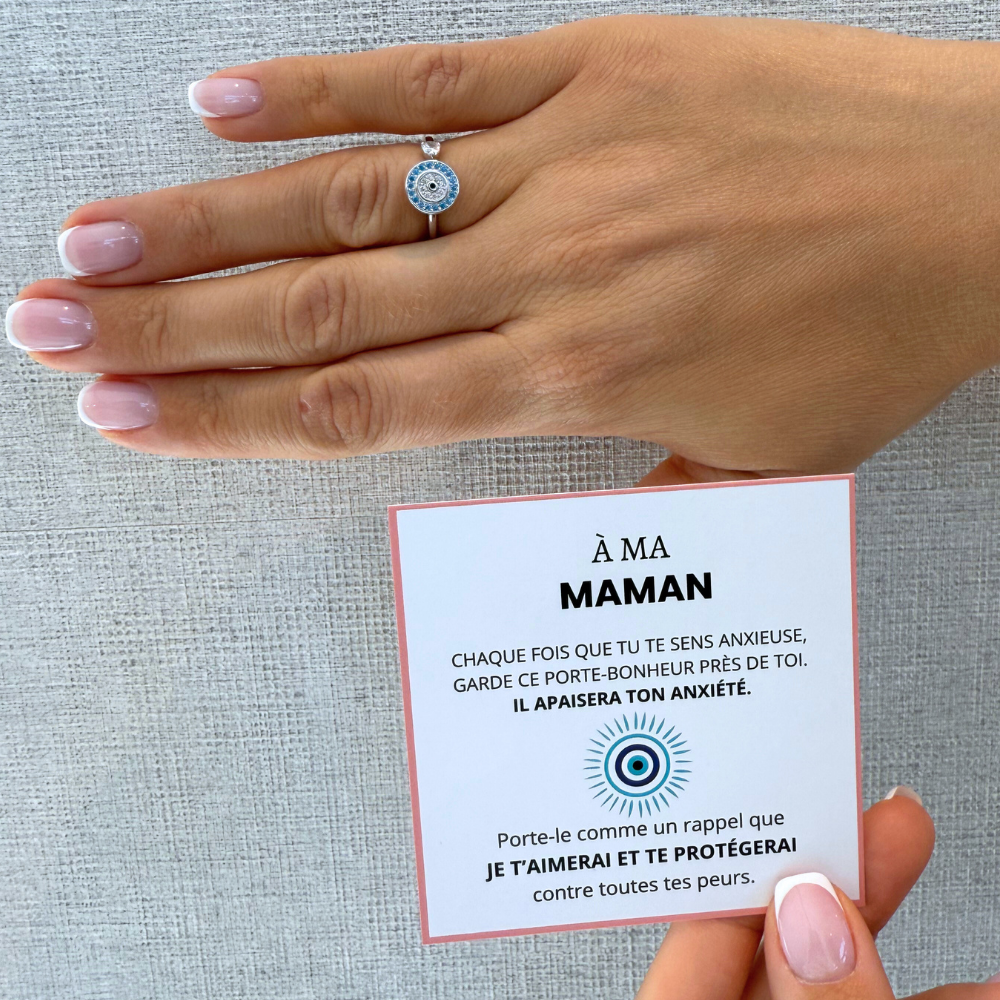 An meine Mama – Glücksauge-Ring | Anti-Stress | Drehbar | Verstellbar