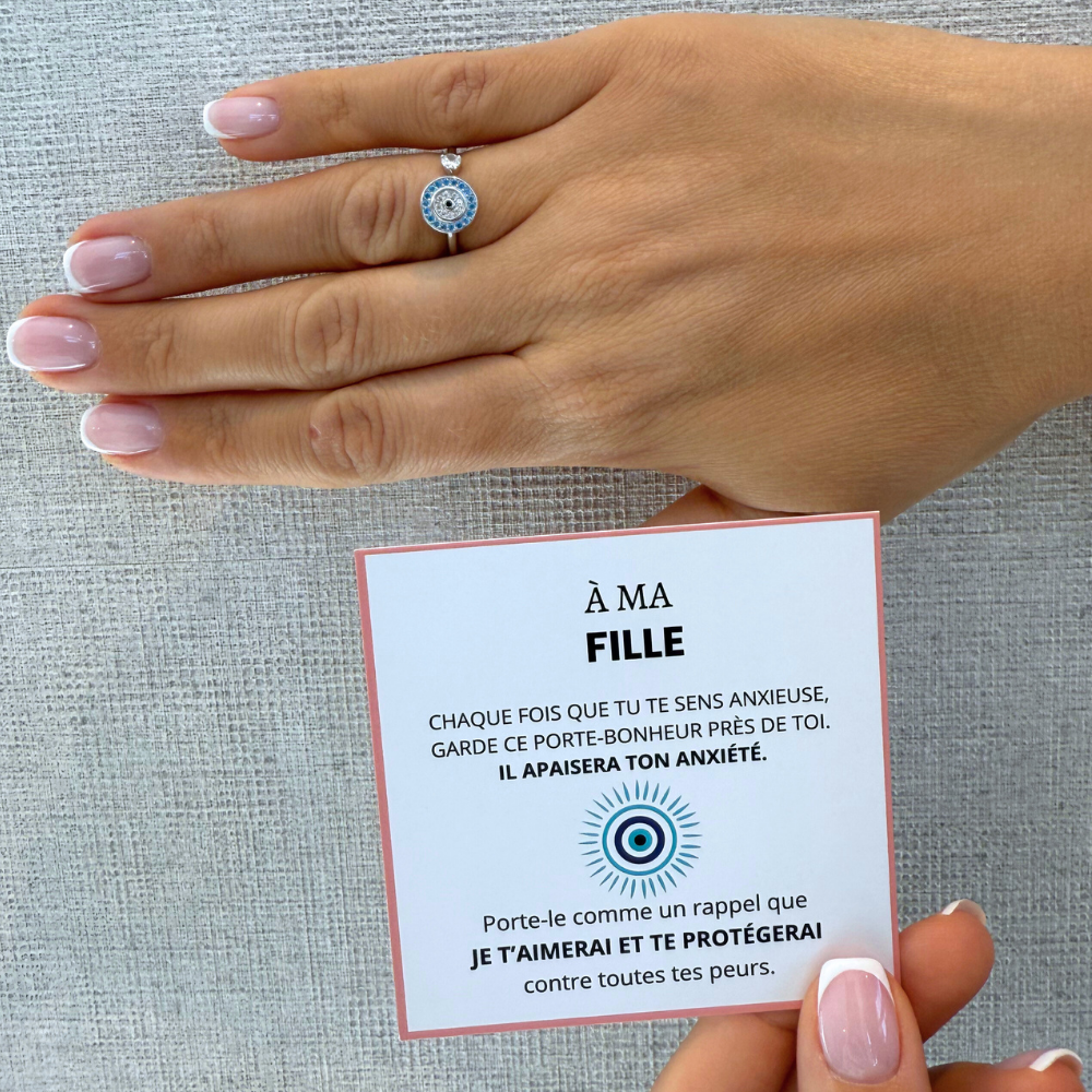 An meine Tochter – Glücksauge-Ring | Anti-Stress | Drehbar | Verstellbar