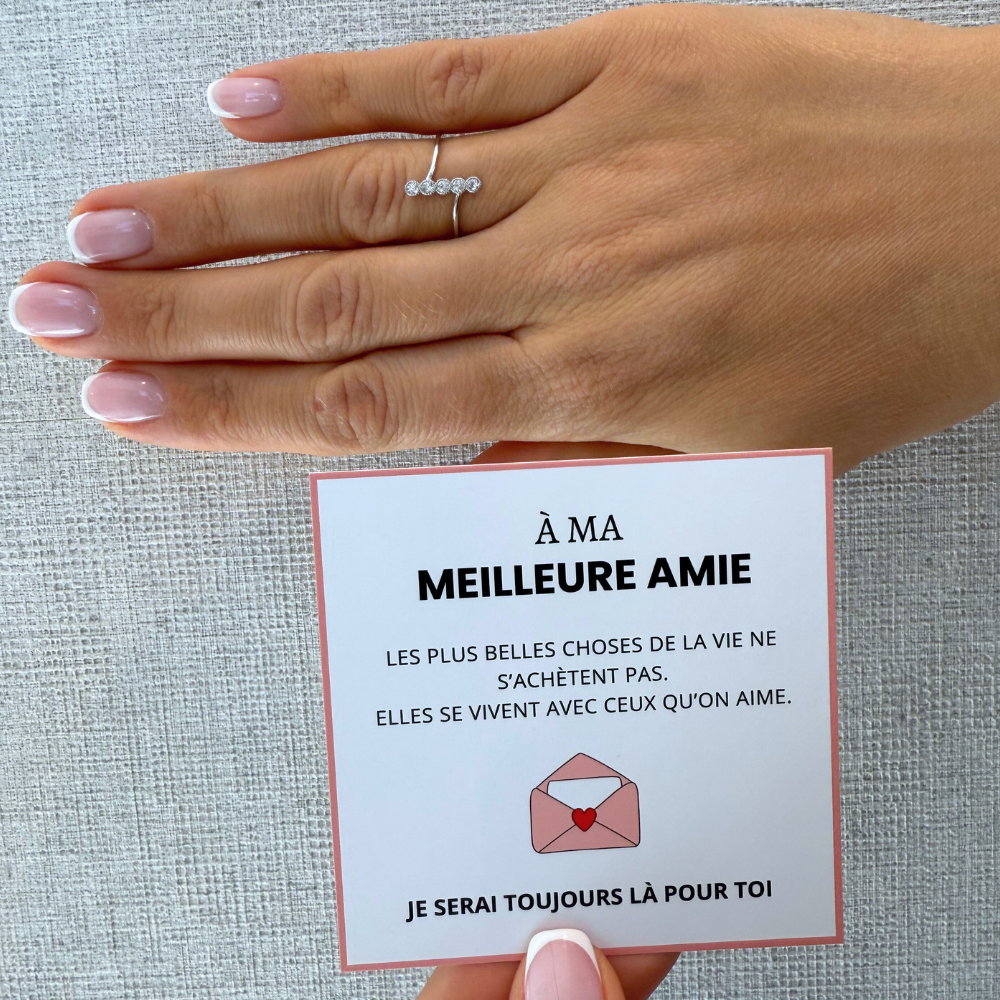 An meine beste Freundin – Ring der ewigen Verbundenheit | Verstellbar