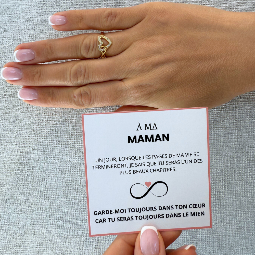 An meine Mama – Unendlicher Herzring | Verstellbar
