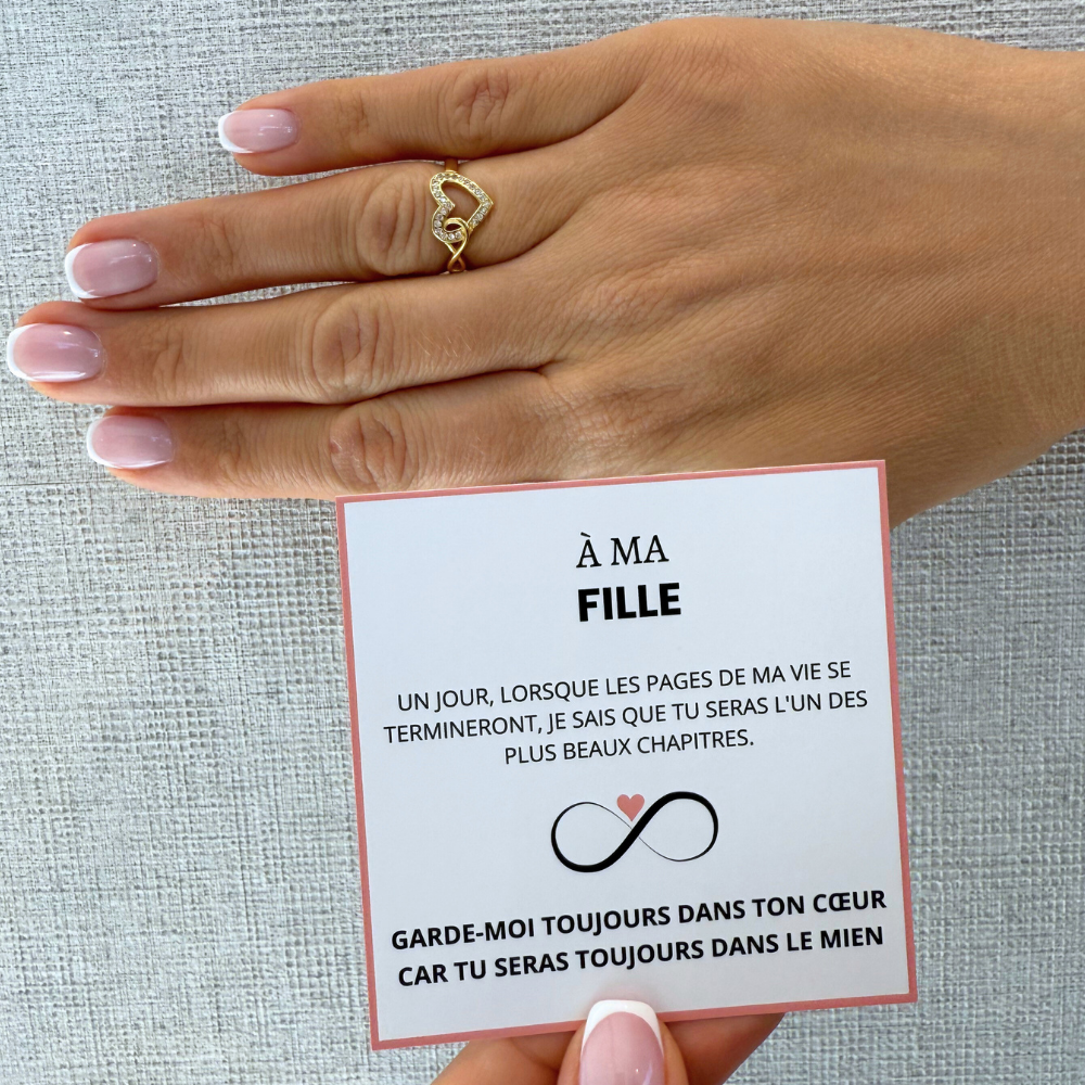 An meine Tochter – Unendlicher Herzring | Verstellbar