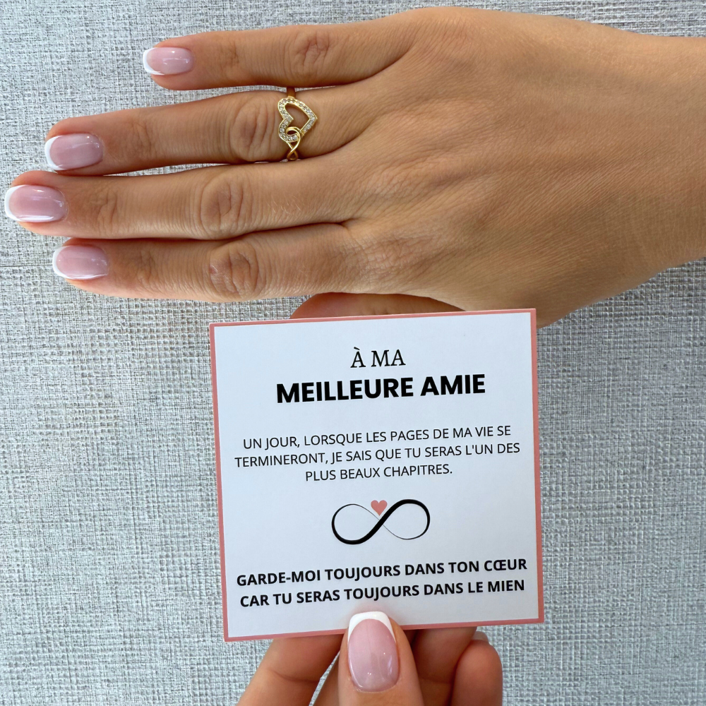 An meine beste Freundin – Unendlicher Herzring | Verstellbar