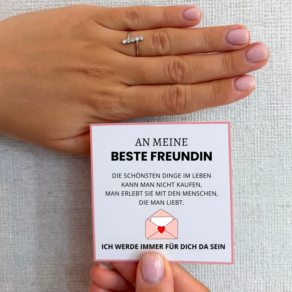 An meine beste Freundin – Ring der ewigen Verbundenheit | Verstellbar