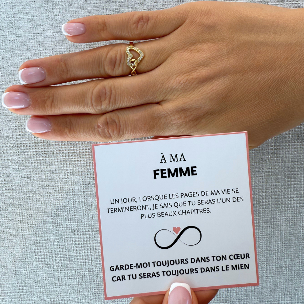 An meine Frau – Unendlicher Herzring | Verstellbar