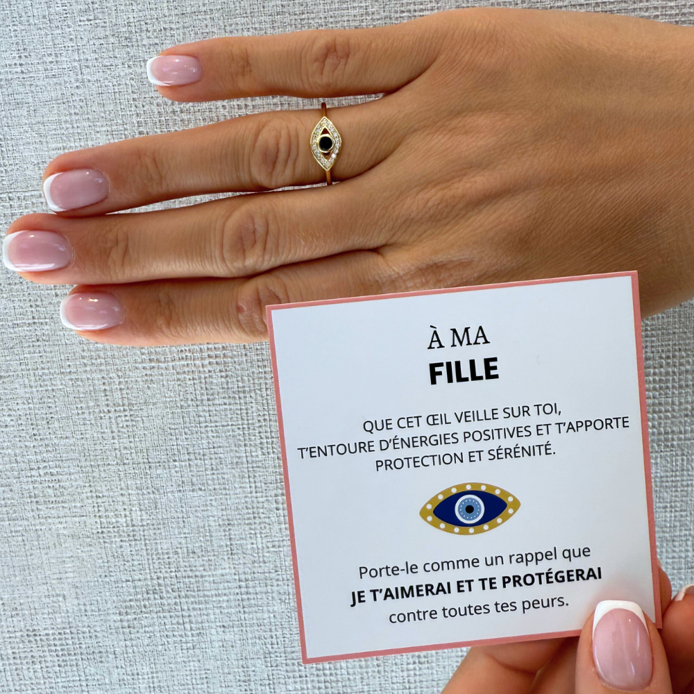 An meine Tochter – Glücksauge-Ring | Positive Energie | Verstellbar