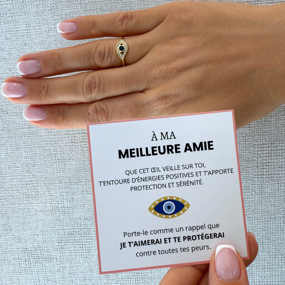 An meine beste Freundin – Glücksauge-Ring | Positive Energie | Verstellbar
