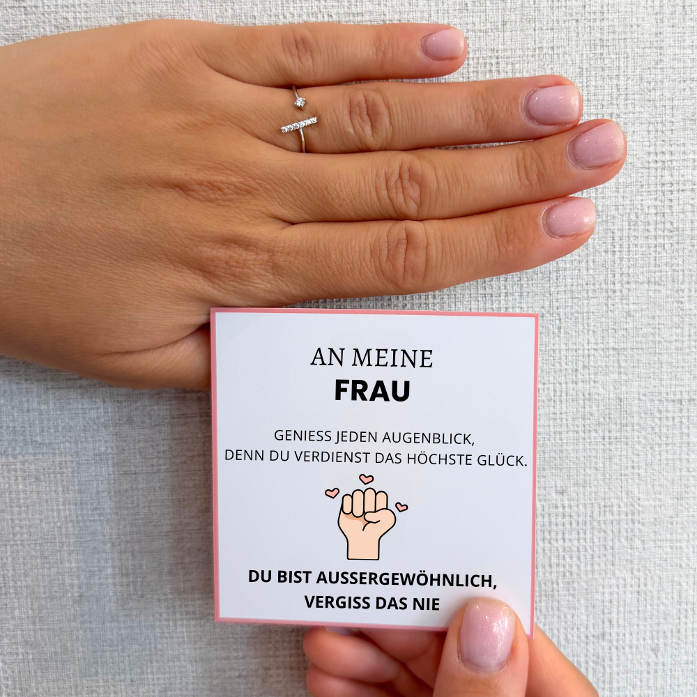 An meine Frau – Girl Power Ring | Verstellbar