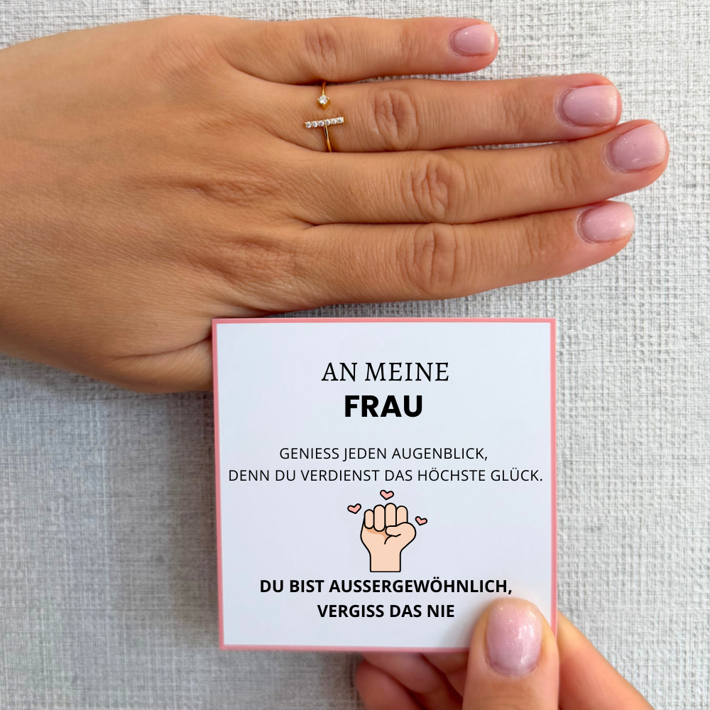 An meine Frau – Girl Power Ring | Verstellbar