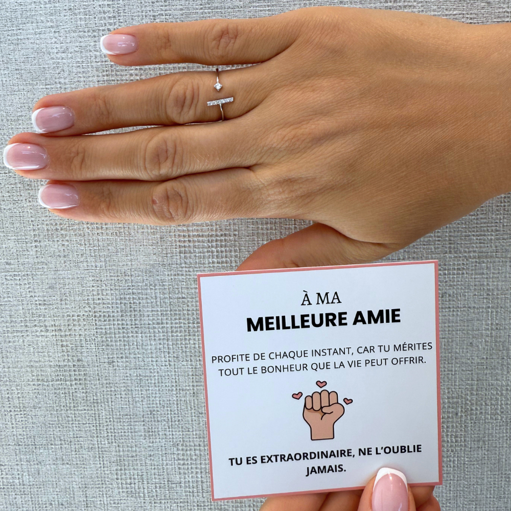 An meine beste Freundin – Girl Power Ring | Verstellbar