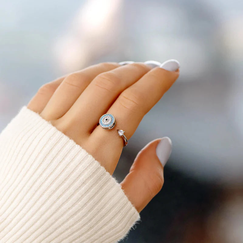 An meine beste Freundin – Glücksauge-Ring | Anti-Stress | Drehbar | Verstellbar