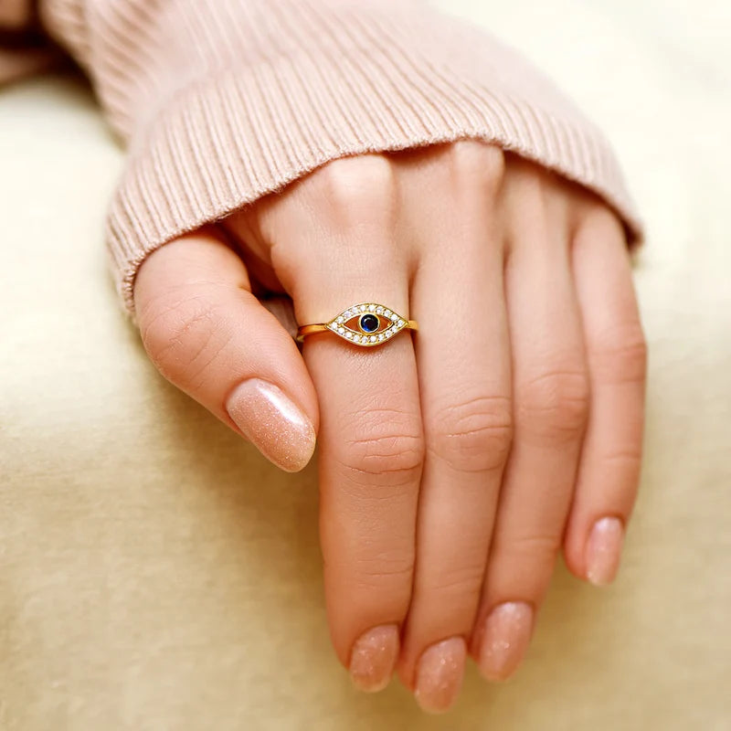 An meine beste Freundin – Glücksauge-Ring | Positive Energie | Verstellbar