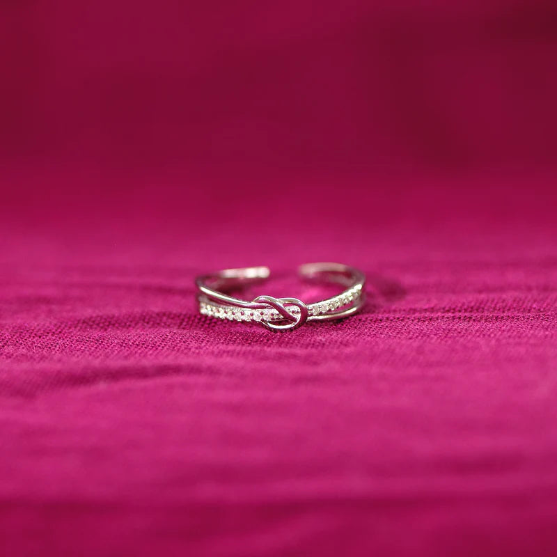 An meine beste Freundin – Unendlichkeitsknoten-Ring | Verstellbar