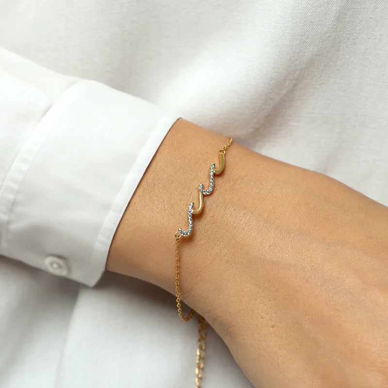 An meine beste Freundin – Wellenarmband – Für immer zusammen